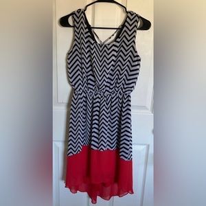 Black and Red Chevron Dress